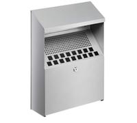 Durable Wall Mounted Lockable Steel Ashtray - 4L - Silver