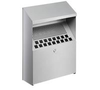 Durable Wall Mounted Lockable Steel Ashtray - 4L - Silver