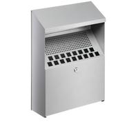 Wall Mounted Lockable Steel Ashtray - 4L - Silver Durable Silver 1 Pack