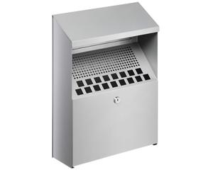 Durable Wall Mounted Lockable Steel Ashtray - 4L - Silver