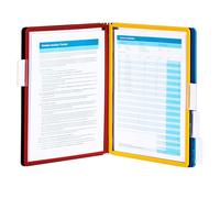 DURABLE Wall Mounted Reference System, 5 Double-Sided Panels, Letter-Size, Assorted Colors, Sherpa Design (555200)