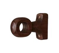 Durable Walnut Curtain Rod Support Bracket - 30mm Beech Wood Holder with Terminal Rings 1PC Tringle for Stylish Curtains Elegant Home Decor Accessory