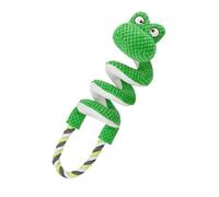 Durable war toy resistant frog large breed dog with squeaky and crinkle sounds for small media