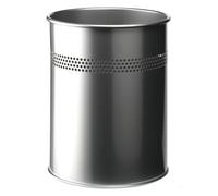 Durable Waste basket 15 L Round Metal Metallic