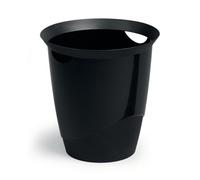 Durable Waste Basket Eco 80 Per Cent Recycled Plastic Bin 16 Litre Black 1701710060