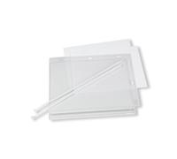 Durable UV Anti-Reflective Poly Pockets A5 with Cable Ties - IPX5 Water Resistance Pocket to Keep Documents Protected - for Displaying Information Outside - Pack of 5