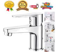 Durable Water-Saving Single Lever Bathroom Mixer Tap - Modern Chrome Design