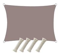Durable Waterproof 3x6m Rectangular Sun Sail Canopy - Stylish Khaki Shade for Garden Patio & Conservatory - Includes Free Rope & Sling - UV Protection & Easy Installation