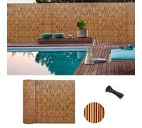 Durable Waterproof Bamboo Canopy 150 x 1000 cm for Garden Balcony & Terrace - Stylish Natural Sun & Wind Protection Solution Perfect Outdoor Shade Cover