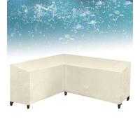 Durable Waterproof L Shaped Patio Furniture Cover Heavy Duty Oxford Cloth 250x250x100cm Corner Sofa Protector with Air Vent Outdoor Garden Chair Cover