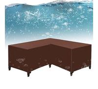 Durable Waterproof L Shaped Patio Furniture Cover Heavy Duty Oxford Cloth 300x300x98cm Corner Sofa Protector with Air Vent Outdoor Garden Chair Cover