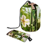 Durable Waterproof Large Barrel Makeup Bag for Women, Stylish Design with Practical Storage Solutions, Easter Green Cross