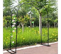 Durable Weatherproof Metal Garden Arch TrellisElegant Climbing Plant Support for Roses Flowers & Outdoor DecorPerfect for Weddings & Garden Spaces Stylish Black Finish