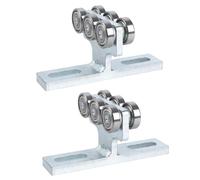 Durable wheel trolley assembly for reliable performance for electric cranes and two-way movements, T-shape pulley
