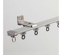 Durable White Curtain Tracks & Fittings for Bay Windows, Ceiling/Wall Mounted Room Divider Rail, 2m (6.6ft) for Bedroom, Office, Hospital - Heavy-Duty, Versatile, Easy Install