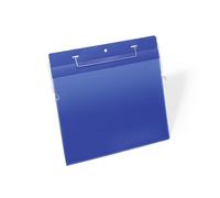 Durable Document Pocket with Wire Hanger A4 Landscape, Pack of 50 Pieces, Dark Blue