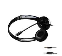 Durable wired headset on ear headphones and wire headset with deep base and flexible connections for multiple device earbuds
