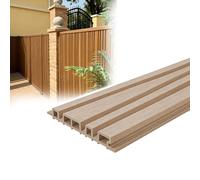 Durable Wood Plastic Composite Fence PanelsStylish Outdoor Wall Decor for Balcony Patio Office and Living RoomDecorative Slat Covering (21.9x100cm)