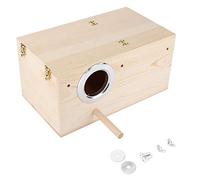 Durable Wooden Birds Nest Box House Decoration Stand Breeding Cockatiels Parrots Budgerigars