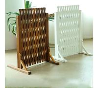 Durable Wooden Lattice Garden Fence Divider Easy Install Free Standing Panels for Outdoor Boundaries & Expanding Animal Barriers Ideal for Privacy & Decoration