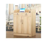Durable Wooden Podium with Doors - Sturdy Lectern for Church & Conference, Thick Non-Deforming Tabletop, Ideal for Public Speaking & Events, Reliable Presentation Stand