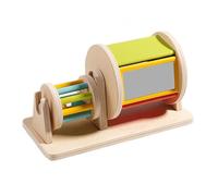 Durable Wooden Rotating Drum Toy for Babies 6-24 Months - Colorful Sensory Toy, Promotes Hand-Eye Coordination & Cognitive Development - Safe Educational Gift for Infant Toddler Kids