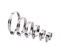 Durable Worm Gear Hose Clamps, 6-12mm Stainless Steel, 10 Pack Set | This set offers ten durable stainless steel clamps that provide a cost-effective solution for various pipe connections.