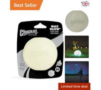 Durable X-Large Glow Fetch Toy - Chuckit Max Glow Dog Ball for Large Breeds