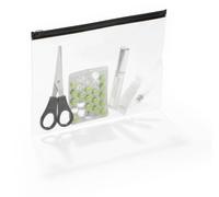 Durable Zip Bag 248001 Zip-Up Stationery / Document Case A5 Pack of 5 Transparent, black