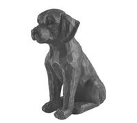 DurableDelights Labrador Retriever Dog Figurine - Dark Coffee Resin Sculpture | Hand-Carved Style Animal Ornament for Home Décor | Labrador Resin Statue Gift for Dog Lovers