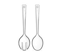 Durably Constructed Clear Plastic Summer Salad Servers, Lightweight Salad Spoon And Fork Set, Compact Set
