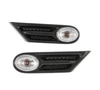 DurabSwap Indicator Light LED Side Fender Marker for MINI COOPER S R56 R57 R58 R59 2007 2008 2009 2010 2011 2012 2013 Replace(Carbon and Clear)