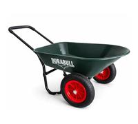 Durabull-2 Wheel Wheelbarrow, 78 Litre Heavy Duty Garden Barrow-Carries 150kg. Soft Grip Handle for Single Hand Easy Use. Strong Steel Frame & Strong HDP Plastic tub. Lightweight at only 12kg empty.