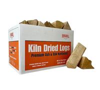 DURABULL HARDWOOD LOGS-9kg/24 litres Premium Kiln Dried OAK & ASH Logs for Wood Burners, Fireplaces, Home Fires & Fire Pits. Hot, Long Burning, Sustainable, Ethical Fire Wood in Recycled Boxes