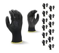 Durabull Protective Work Gloves. 12 Pack Of PU Coated CE Quality Multi Purpose Gloves. Safety Working Gloves For Construction, Gardening, Mechanic & Work. Strong Grip & Wear Resistant.