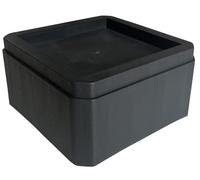DuraCasa 3 Inch Bed Risers - Heavy-Duty Couch/Furniture Risers, Stackable, Fits Up to 5.5 Inch Bed Leg, Creates an Additional 3 Inches of Height or Storage! Table or Sofa Riser (4, 3 Inch Black)