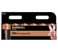 Duracell Plus D Batteries (6 Pack) - Alkaline 1.5V - 100% Life Guaranteed - Reliability For Everyday Devices - 0% Plastic Packaging - 10-Year Storage - LR20 MN1300