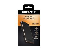 Duracell 10000mAh Power Bank - Fast Charging Portable Charger with USB-C & USB-A, Slim External Battery Pack for iPhone, Samsung Galaxy, Android Phones, Tablets & Devices