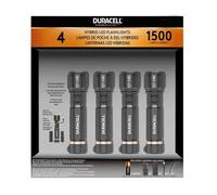 Duracell 1500 Lumen Dual Power Flashlight, 4 Pack
