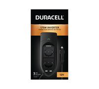 Duracell DRINV15-EU 175 Watt Twin Socket Inverter (12 V to 230 V, Dual USB Output) Black