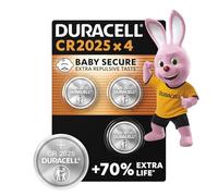 Duracell Button Cell Batteries CR2025 3V Lithium Pack of 4