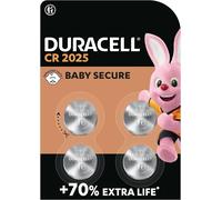 Duracell Button Cell Batteries CR2025 3V Lithium Pack of 4