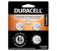 Duracell 2032 Lithium Battery, 4 Count (Pack of 1), Child Safety Features, Compatible with Key Fob, Tea Light Candles and Other Devices, CR2032 Battery