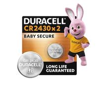 Duracell 2430 Lithium Coin Batteries 3V (2 pack)- Long life guaranteed - For Use in Key Fobs, Small Remotes, and Fitness Watches - Baby Secure Packaging - 10-Year In-Storage Guarantee
