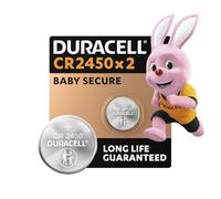 Duracell 2450 Lithium Coin Batteries 3V (2 pack)- Long life guaranteed - For Use in Key Fobs, Home Devices, Scales, and Temperature Sensors - Baby Secure Packaging - 10-Year In-Storage Guarantee