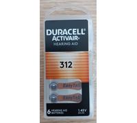 Duracell 312 Hearing Aid Batteries Brown Tab Activair 1.45V PR41 Easytab