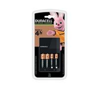 DURACELL Hi-Speed Battery Charger, 4 hours, Compatible with AA and AAA NiMh Batteries, 2x AA 1300mAh and 2x AAA 750 mAh, Rechargeable Batteries Included