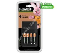 Duracell 4 hour Charger +2 AA 1300+2 AAA 750mAh Rechargeable Batteries CEF14
