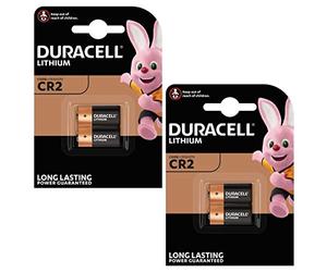 Duracell 4 x High Power CR2 3V Lithium Photo Battery - DLCR2 - EL1CR2 - CR15H270