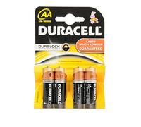 Duracell 5000394076952 AA Akeline Batteries Pack of 4 Black/Orange